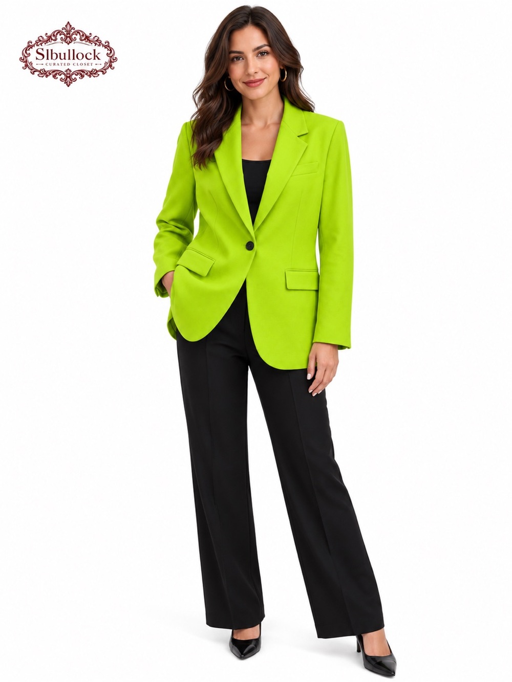 Z15 ZARA Lime Green Longline Blazer Size Medium NWOT Fully Lined